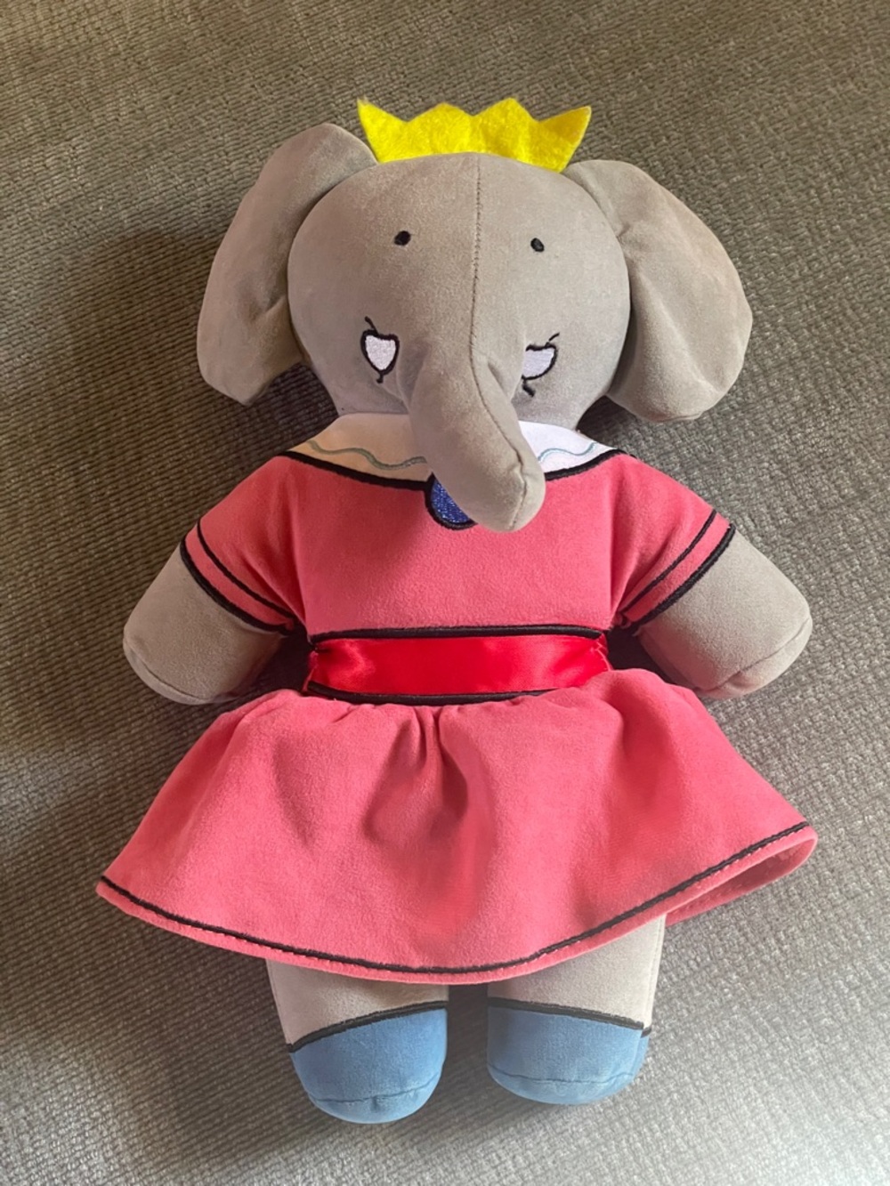 Babar Queen Celeste Plush Toy Elephant Yottoy 11”